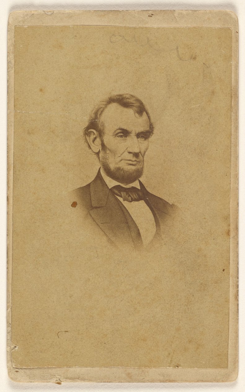 [Incisione di Abraham Lincoln dopo una fotografia di Mathew B. Brady]. da Mathew B. Brady