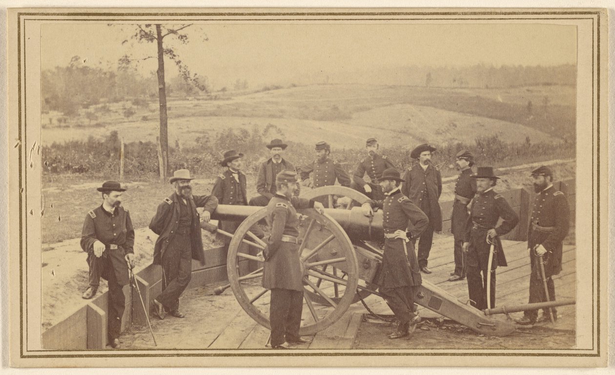 Il generale Sherman e il suo stato maggiore davanti ad Atlanta, 19 luglio 1864 da Mathew B. Brady