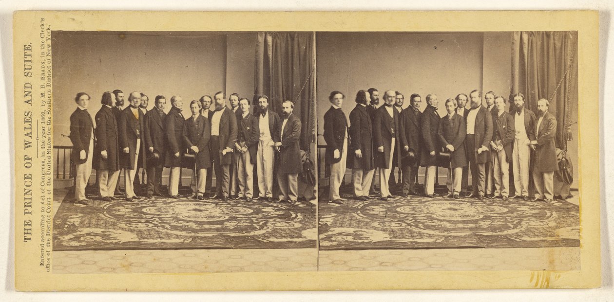 Il Principe di Galles e la suite. da Mathew B. Brady