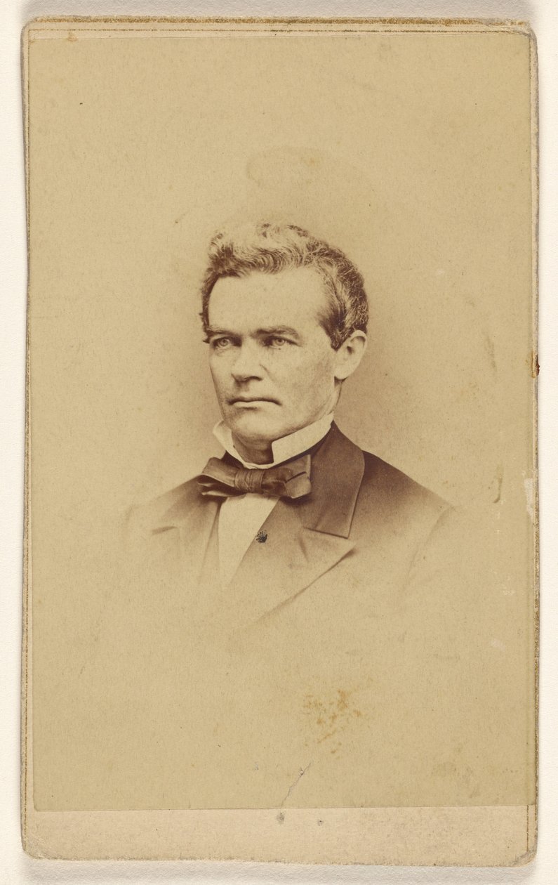 [Uomo non identificato, raffigurato in stile vignetta] da Mathew B. Brady