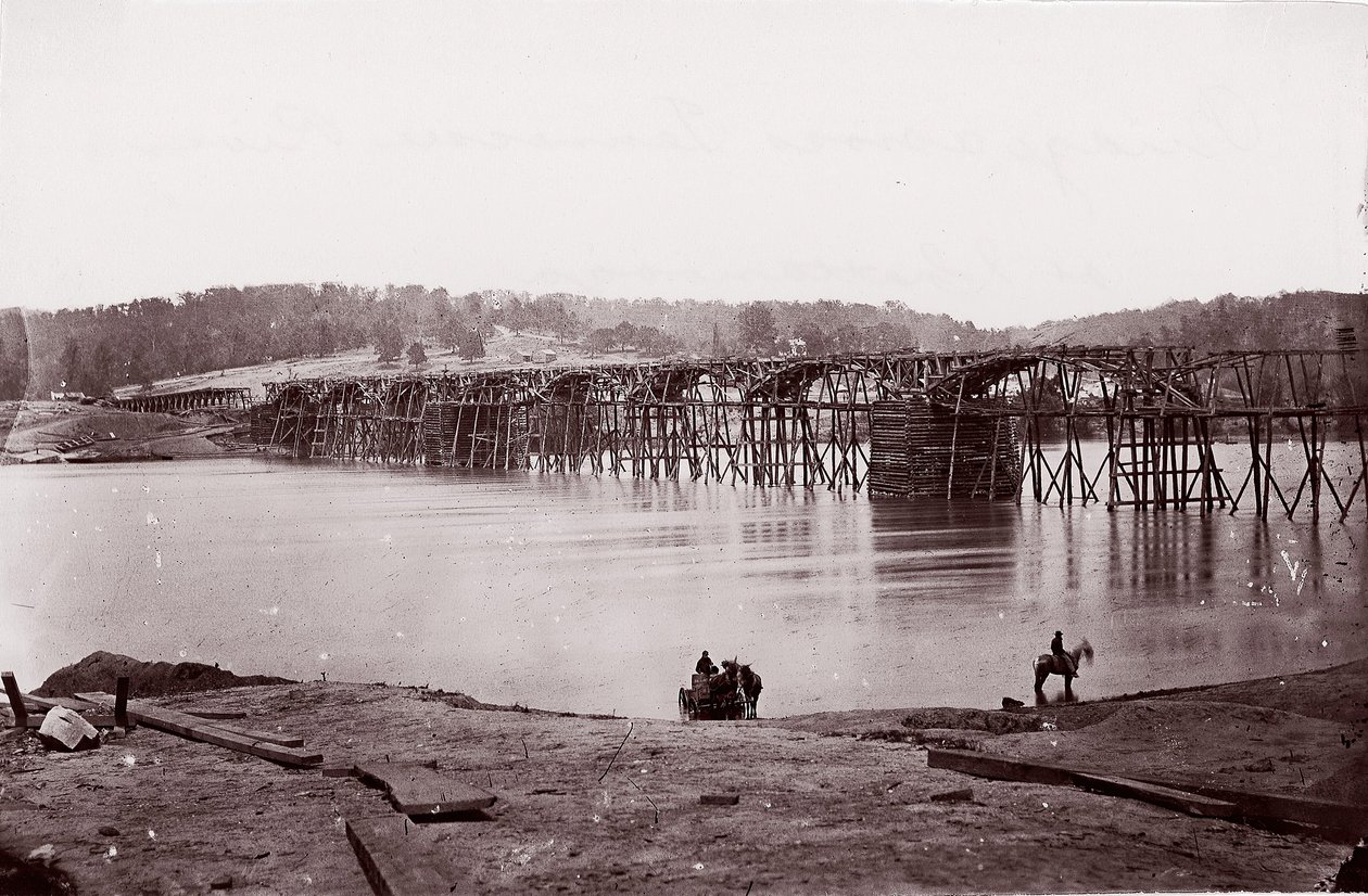 Ponte sul fiume Tennessee a Chattanooga da Mathew Brady