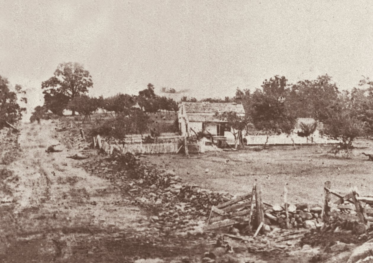 Quartier generale del Generale Meade durante la Battaglia di Gettysburg da Mathew Brady