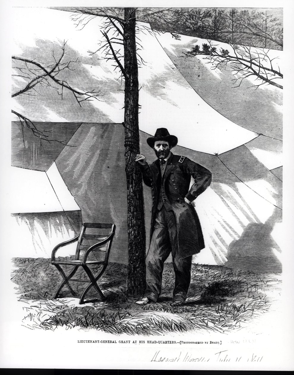 Tenente Generale Ulysses S. Grant, al suo Quartier Generale, illustrazione da 