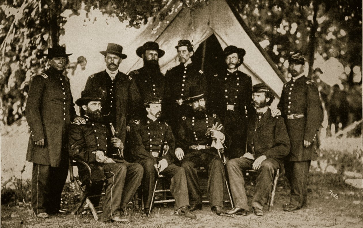 Generale Jefferson C. Davis e Staff da Mathew and studio Brady