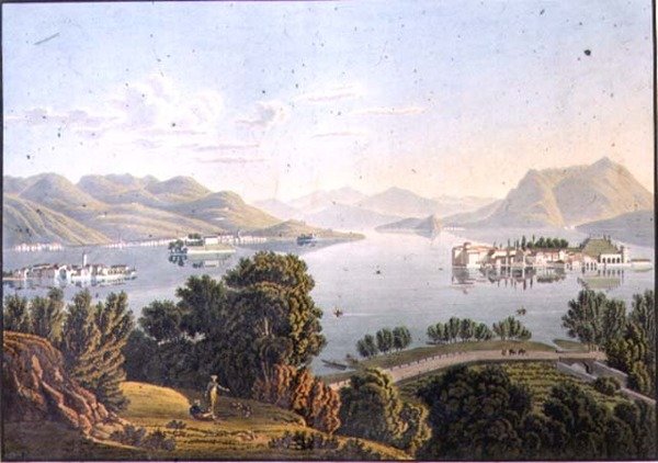 Veduta del Lago Maggiore e delle Isole Borromee (Vue du Lac Majeur et des Isles Boromees) da Mathias Gabriel (after) Lory