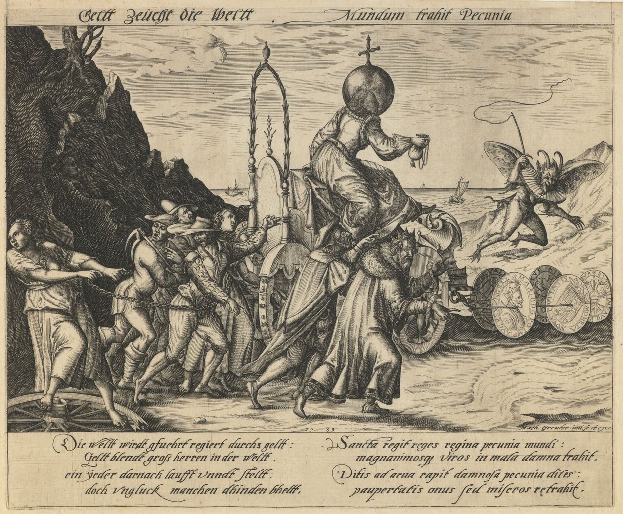 Il denaro governa il mondo, 1589 da Mathias Greuter