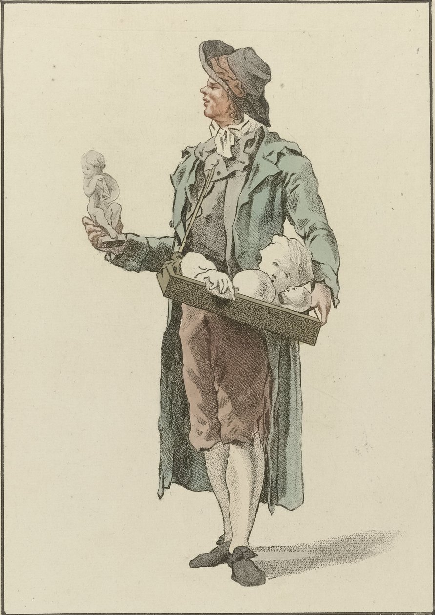 Venditore ambulante con statuette di gesso da Mathias de Sallieth
