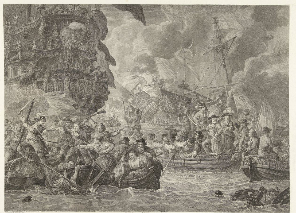 Il raid olandese sul Medway e la cattura del Royal Charles, 1667 da Mathias de Sallieth