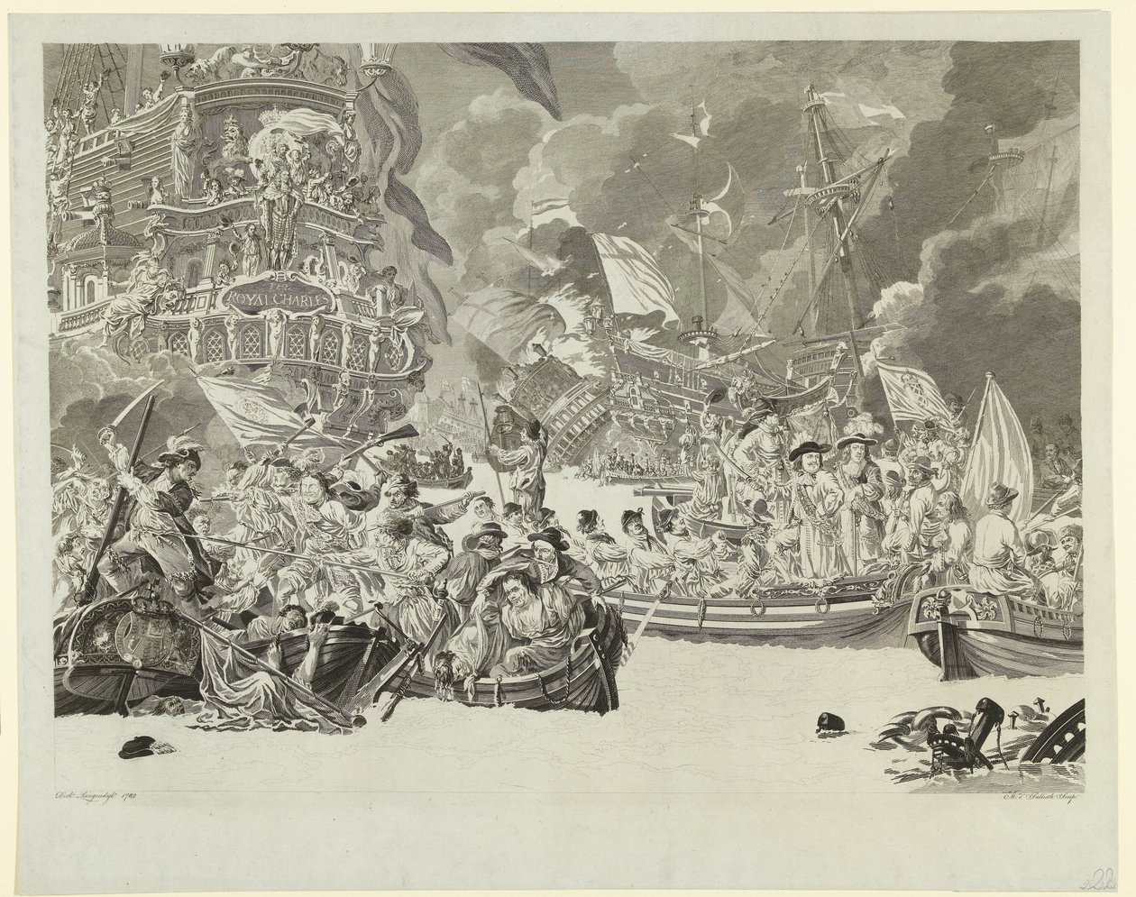 Il raid olandese sul Medway e la cattura del Royal Charles, 1667 da Mathias de Sallieth