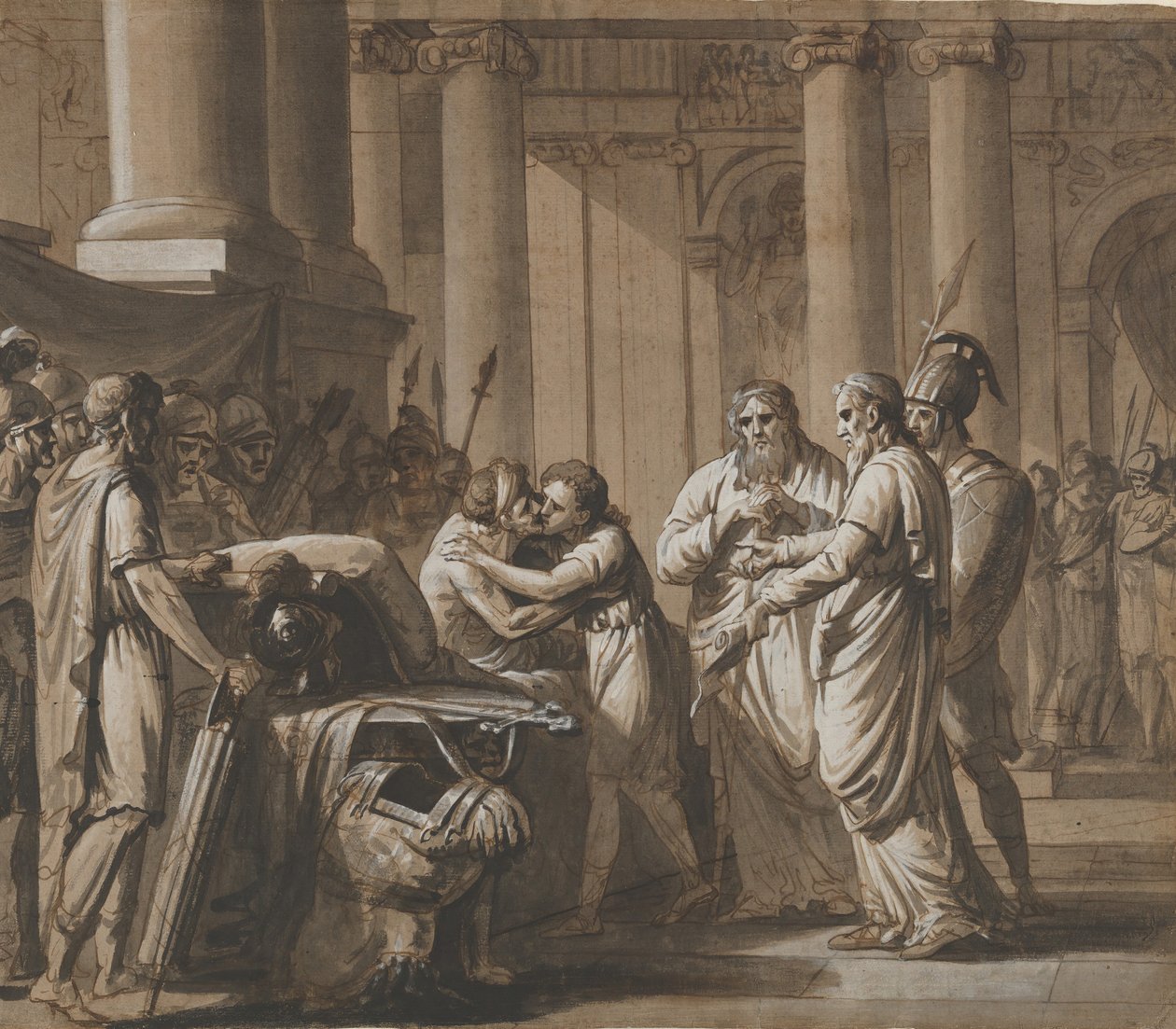 Scena dalla storia romana, raffigurante un giovane che riceve un
