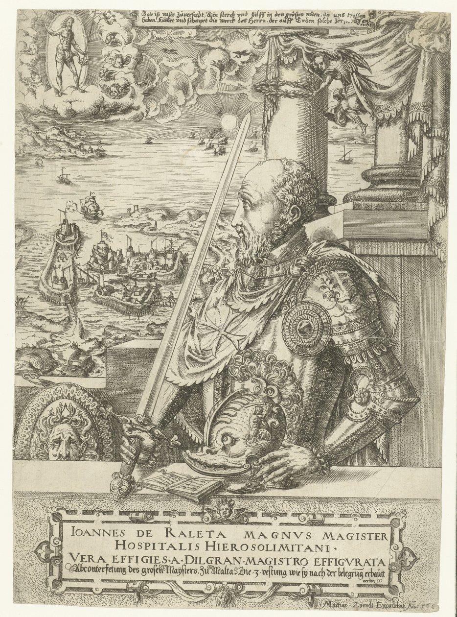 Ritratto di Jean Parisot de La Valette, Gran Maestro dei Cavalieri di Malta da Mathis Zündt