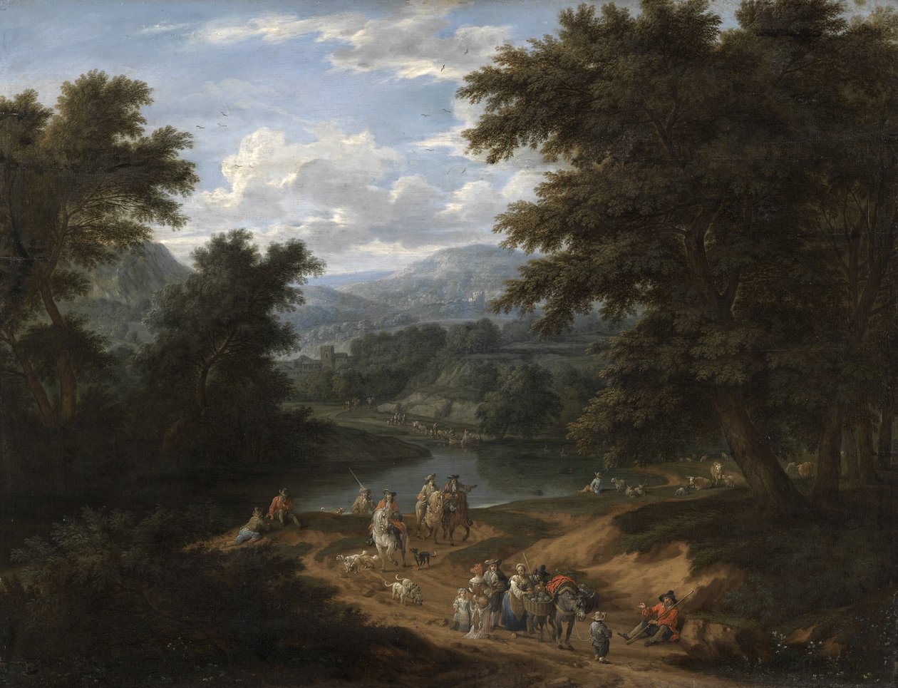 Paesaggio con Viaggiatori su un Sentiero da Mathys Schoevaerdts