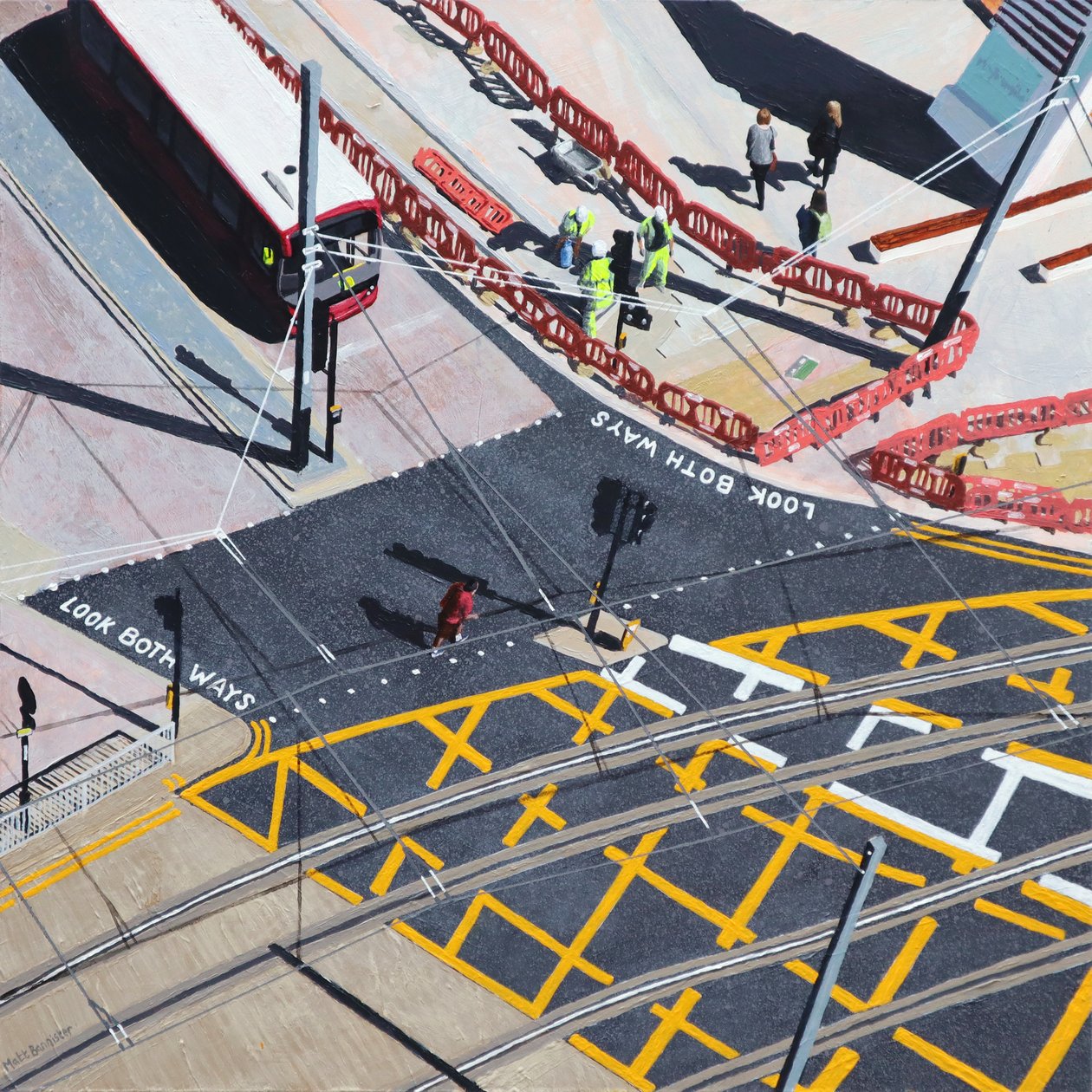 Check Your Travel, 2020 (acrilico su pannello) da Matt Bannister