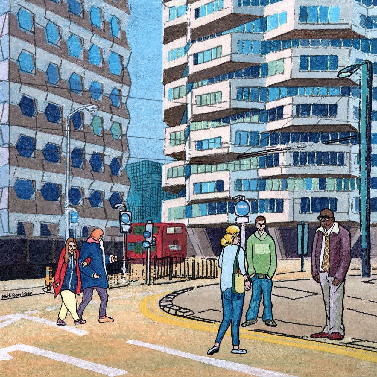 East Croydon, 2016 (tecnica mista su pannello) da Matt Bannister