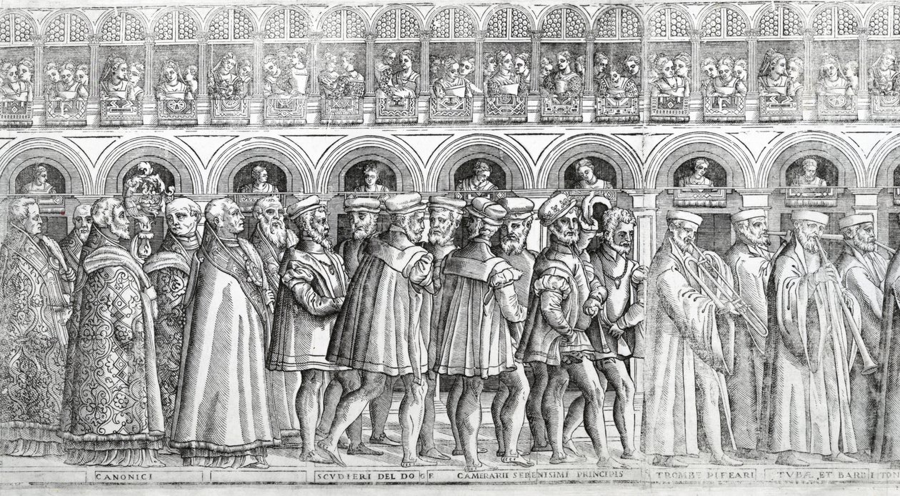 Processione dogale, c.1555-60 da Matteo Pagani