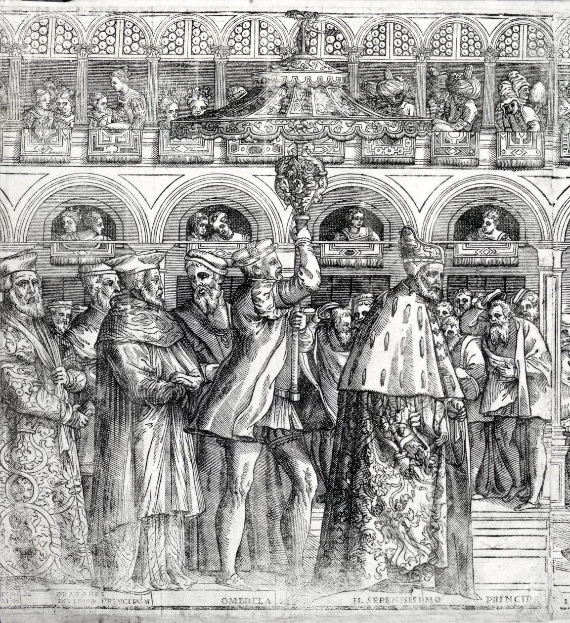 Processione Dogale, c.1555-60 (dettaglio) da Matteo Pagani