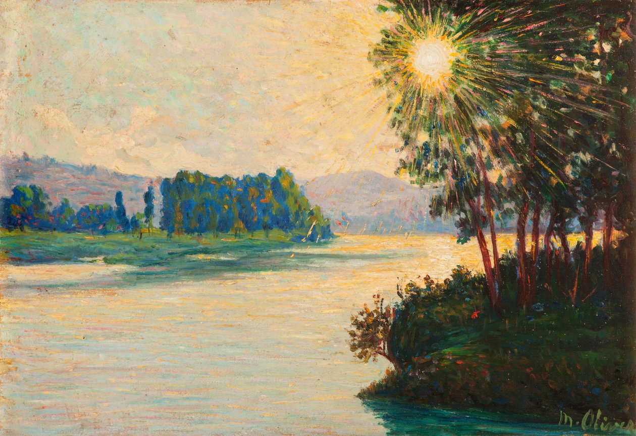 Sole nascente sul fiume da Matteo Pietro Olivero