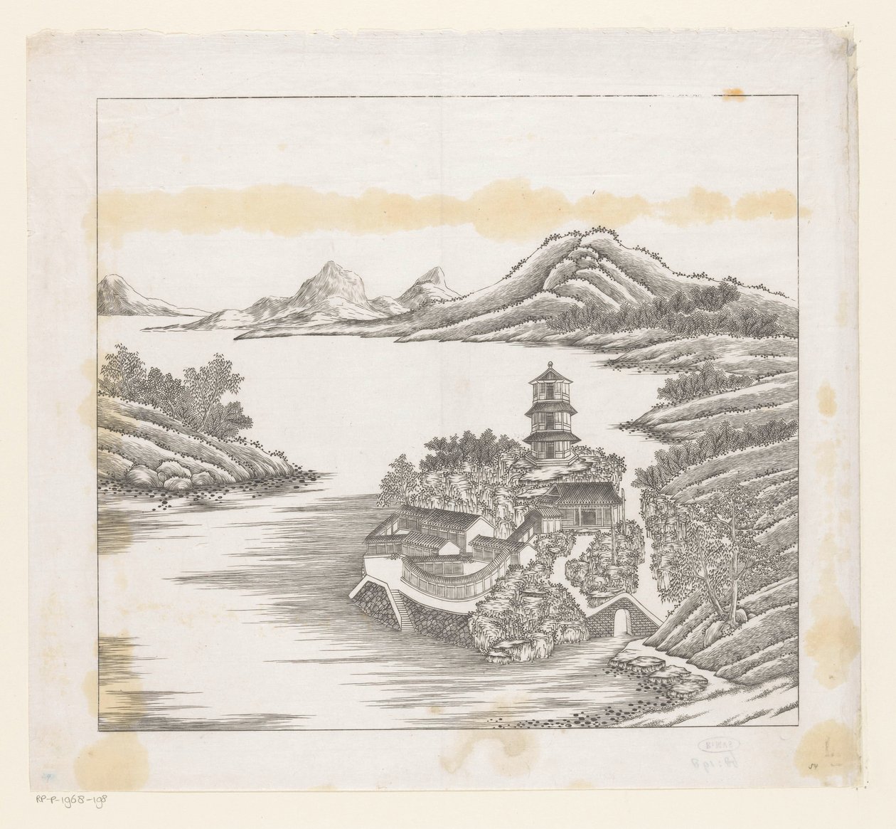 Veduta di una parte del palazzo estivo imperiale a Chengde (Jehol) in Cina da Matteo Ripa