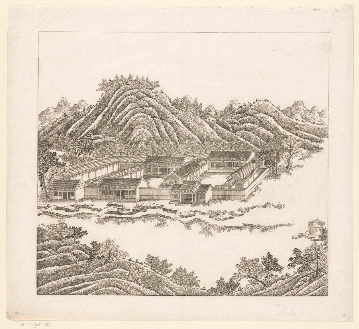 Vista di una parte del palazzo estivo imperiale a Chengde (Jehol) in Cina da Matteo Ripa