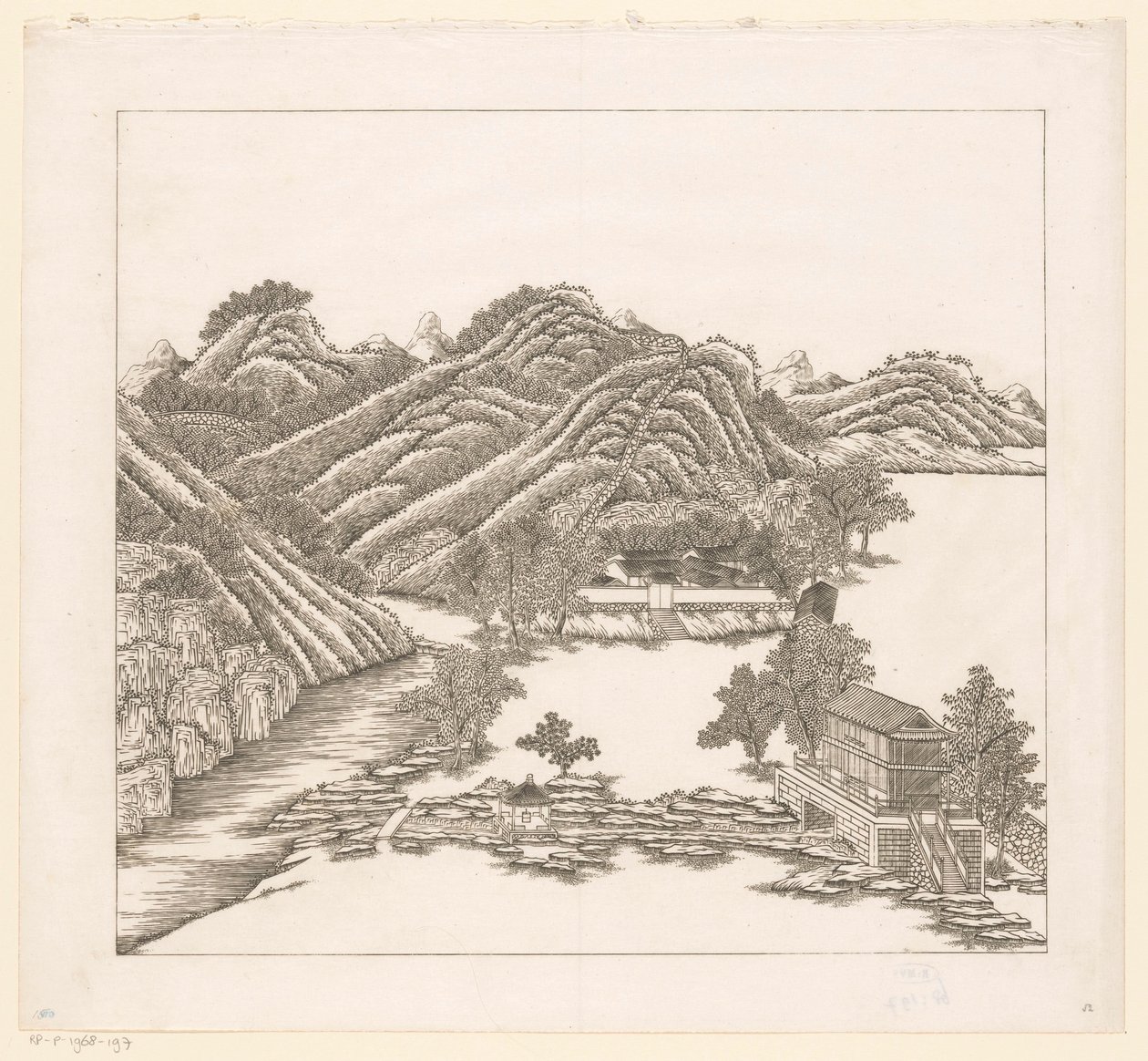 Veduta di una parte del palazzo estivo imperiale a Chengde (Jehol) in Cina da Matteo Ripa