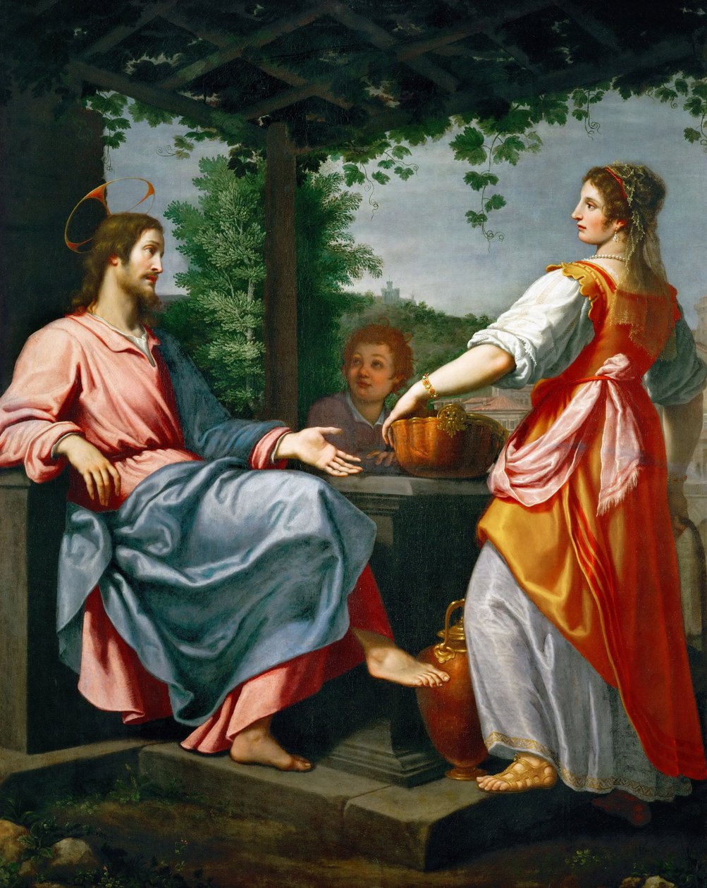 Gesù e la Samaritana - Barocco: Cristo e la Samaritana di Matteo Rosselli, c. 1620. Olio su tela, 241x194. Museo di Storia dell