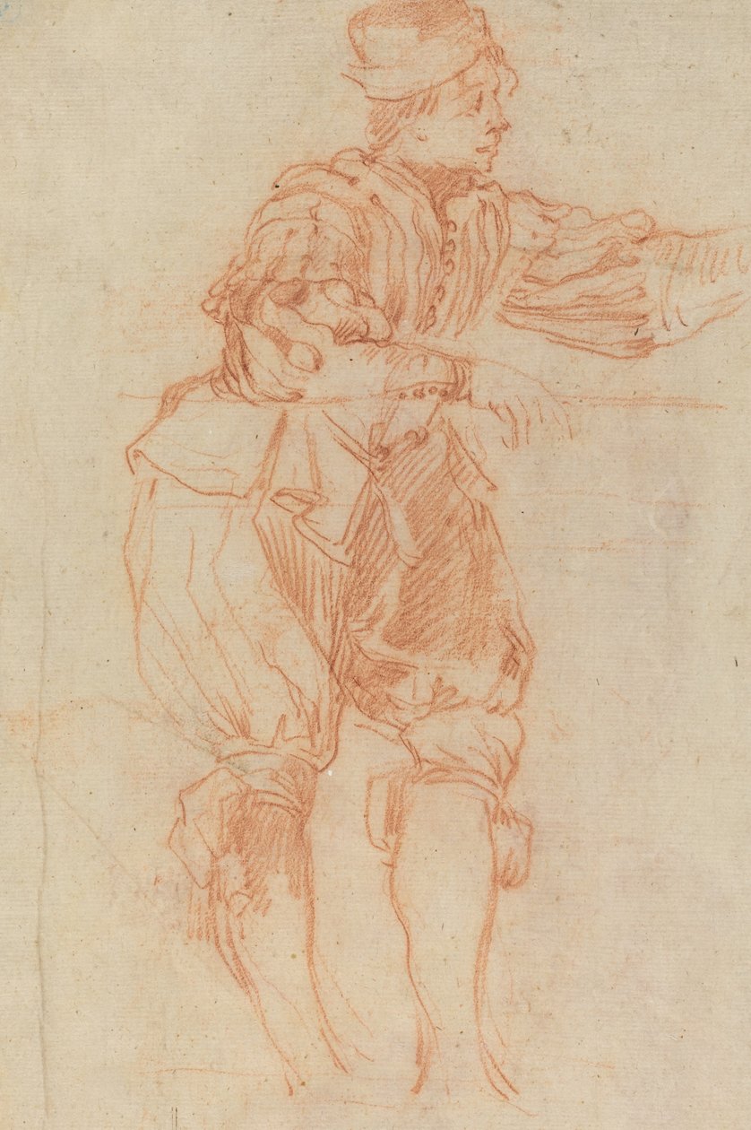 Uomo appoggiato a una ringhiera (verso) da Matteo Rosselli