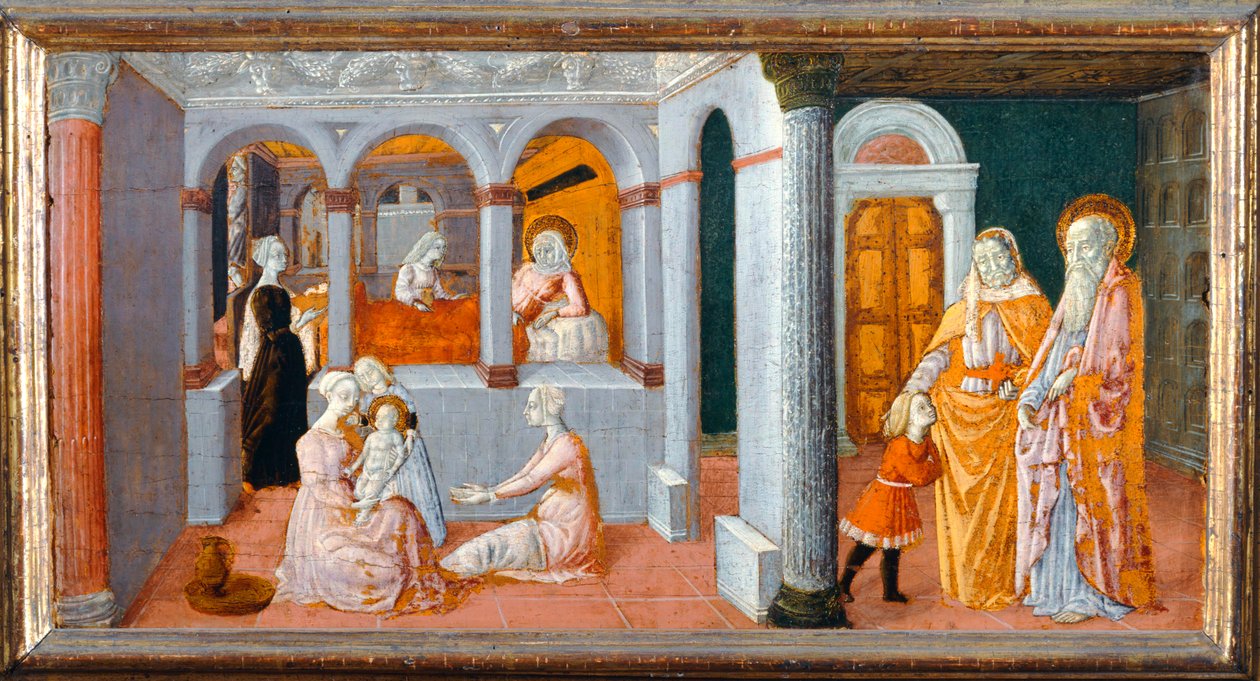 La nascita della Vergine ... da Matteo di (attr.to) Giovanni