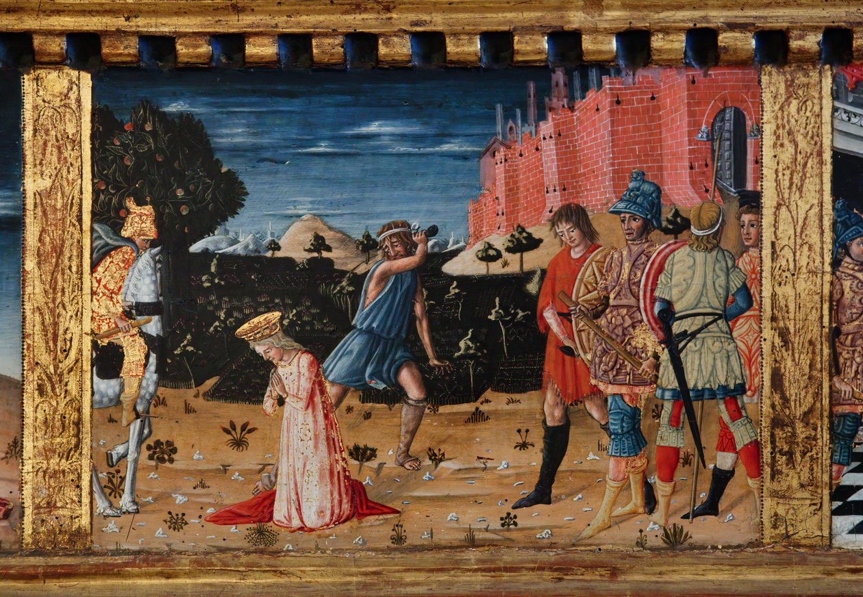 Madonna col Bambino e i santi Giacomo, Agostino, Bernardino e Margherita, primi decenni del XIV secolo da Matteo di (c.1430 95) Giovanni