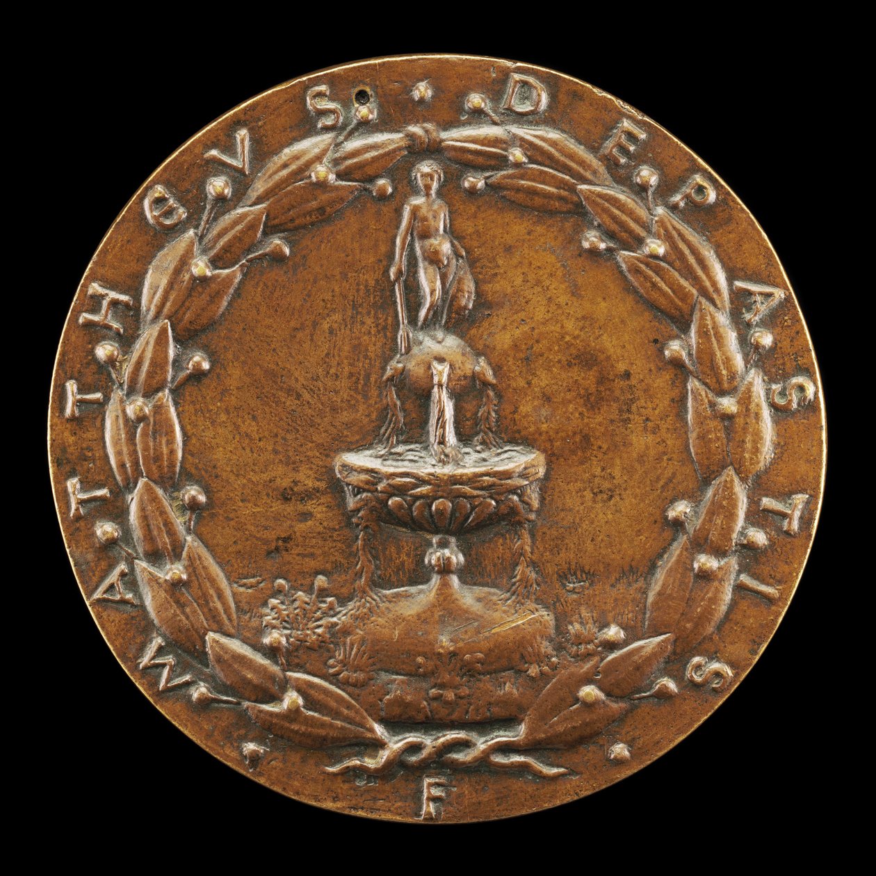 Fontana sormontata da una figura maschile nuda (retro), c. 1446 da Matteo di Andrea de Pasti