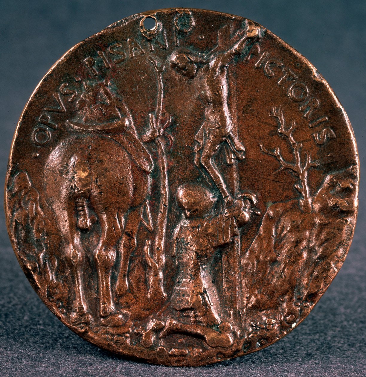 Medaglia alla gloria di Sigismondo Pandolfo Malatesta Retro, 1446 da Matteo di Andrea de Pasti