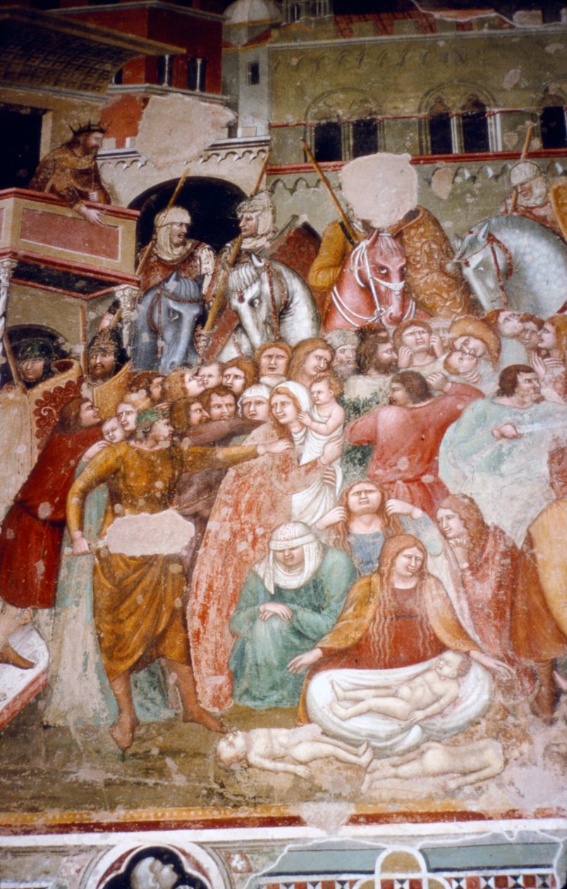 Massacro degli Innocenti, Affresco nella chiesa di Santi Agostino, Siena da Matteo di Giovanni