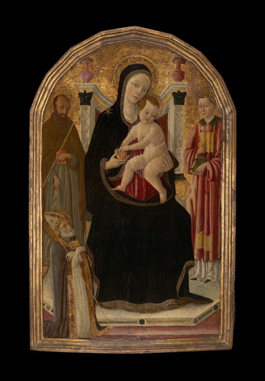 Vergine e Bambino in trono con tre santi da Matteo di Giovanni