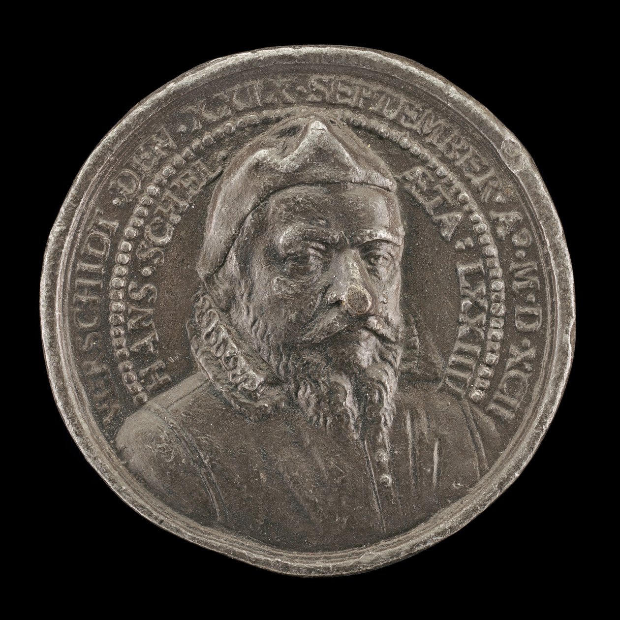 Hans Schel, 1518-1592, Patrizio di Norimberga [recto] da Matthäus Carl