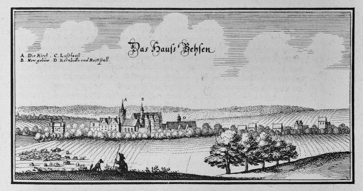 Beesen (unificazione del 1820 con Laublingen in Beesenlaublingen, oggi parte della città di Könnern, Sassonia-Anhalt, Germania) da Matthaus Merian