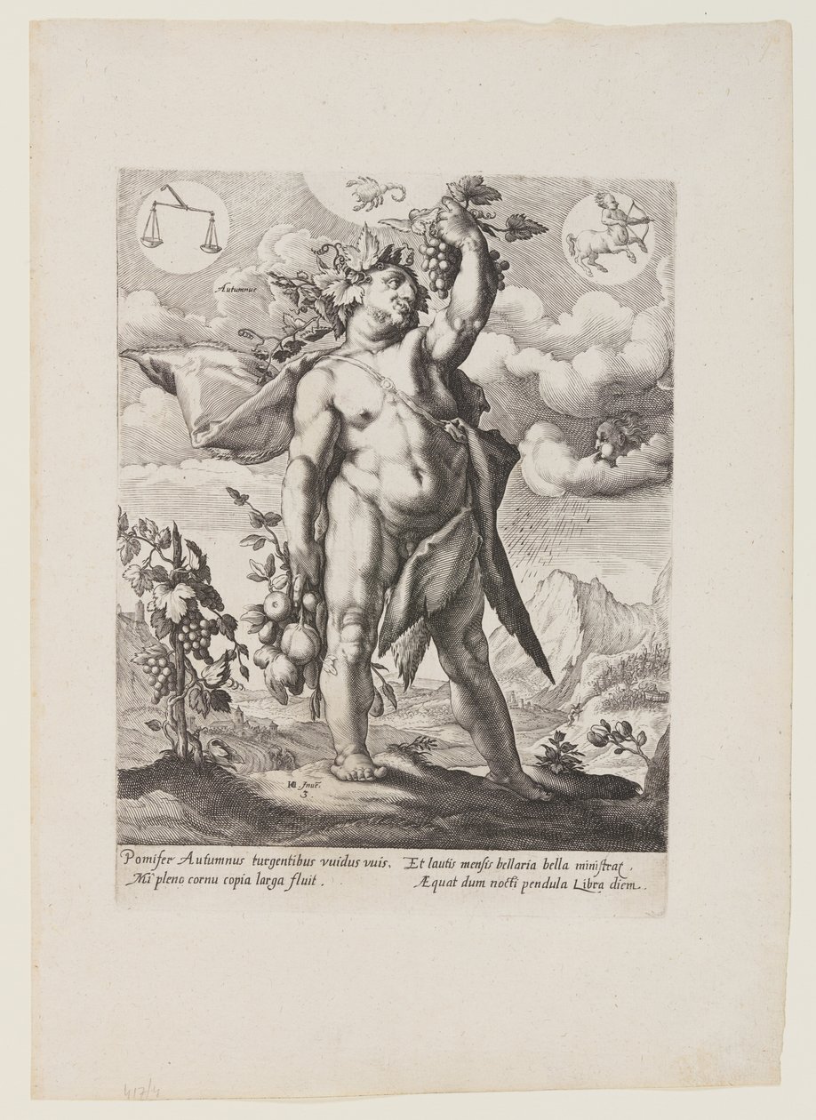 Autunno, da Le quattro stagioni da Matthaus Greuter