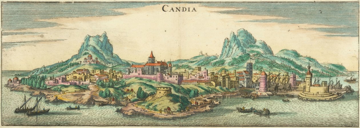 Heraklion - Candia, Corphu (ritagliato) da Matthaus Merian