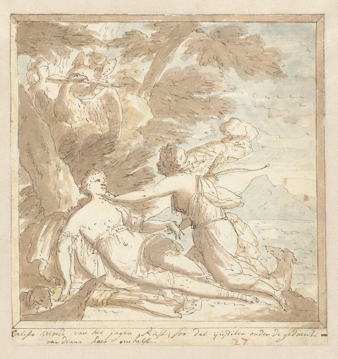 Giove e Callisto da Mattheus Terwesten