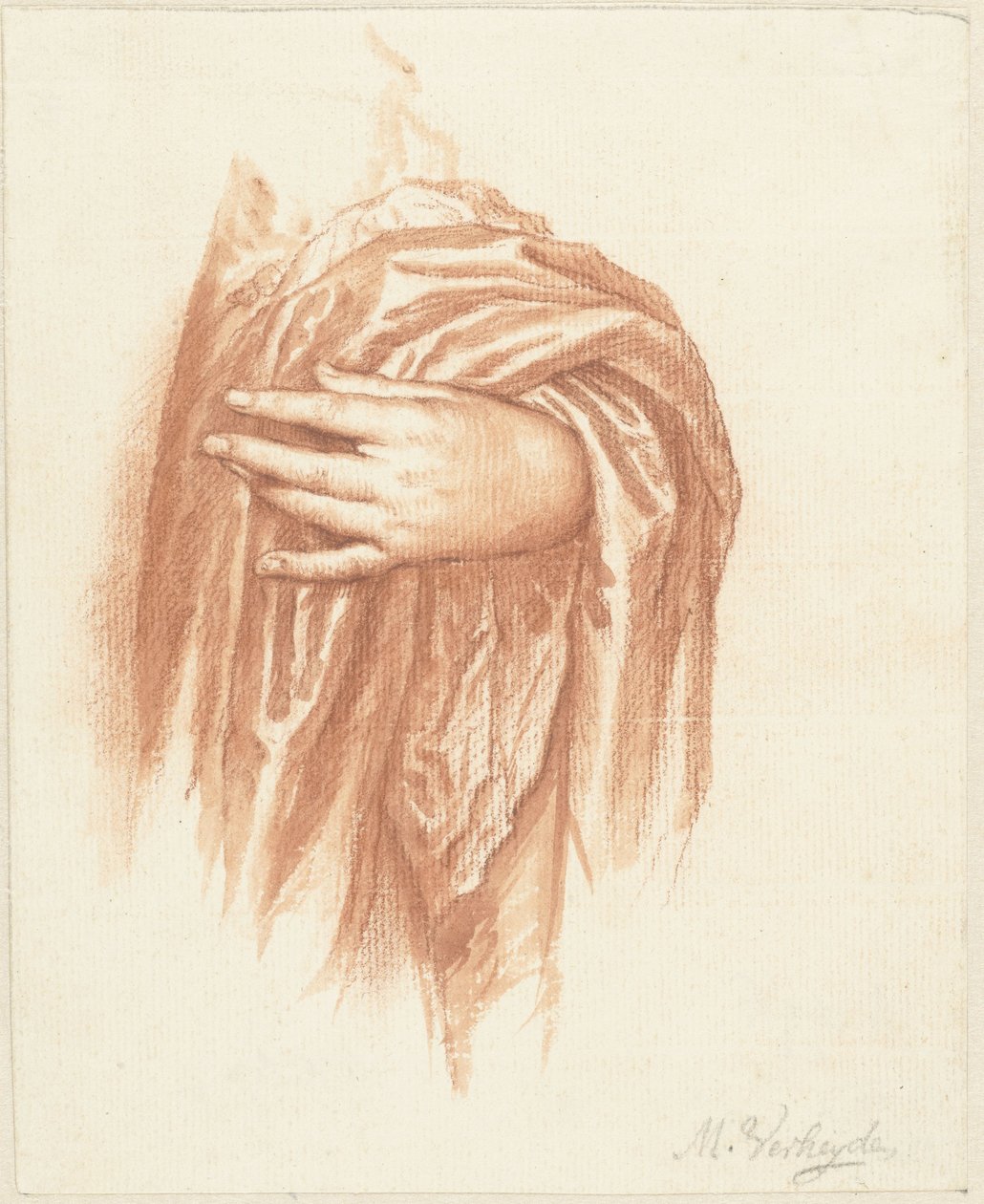 Studio di una mano sinistra da Mattheus Verheyden