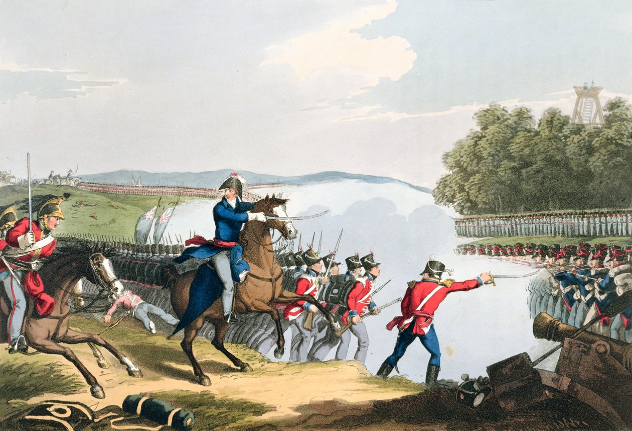 La battaglia di Waterloo decisa dal duca di Wellington da Matthew Dubourg