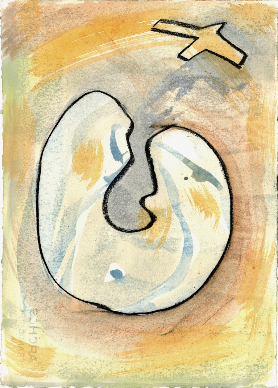 Du Serie Douce Le Matin 1, 2021 (acquerello e carboncino) da Matthew Hilton