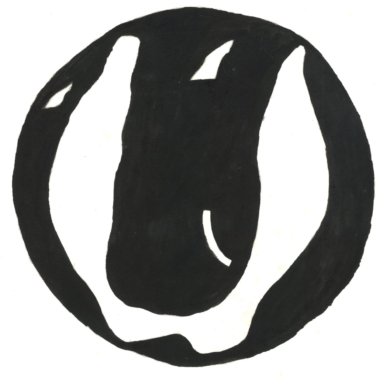 Du Serie Glyphes 12, 2017 (inchiostro indiano) da Matthew Hilton