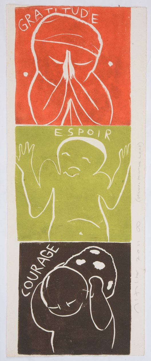 motto one, 2006 (linocut) da Matthew Hilton