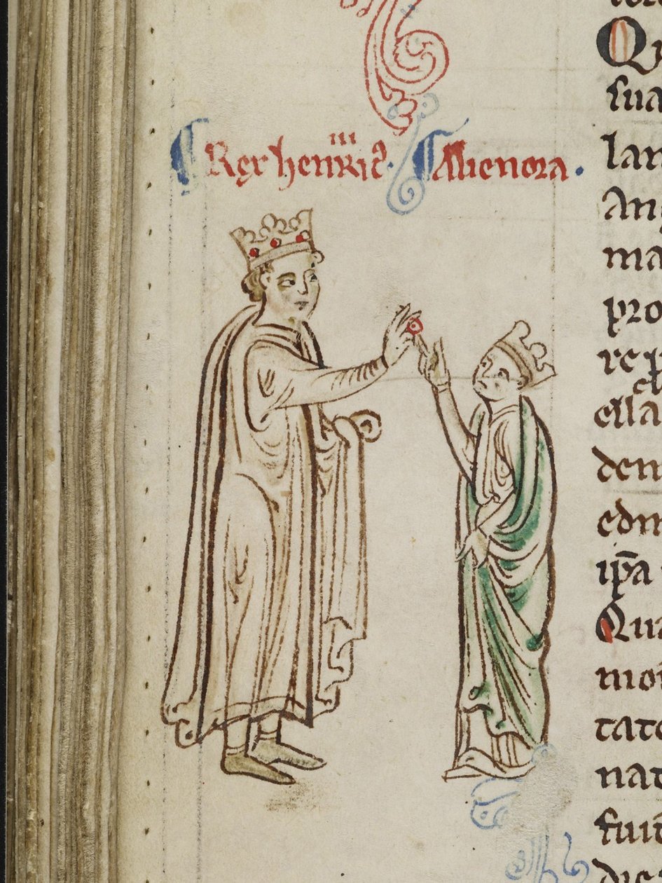 Matrimonio di Enrico III ed Eleonora di Provenza dalla Historia Anglorum, Chronica majora da Matthew Paris