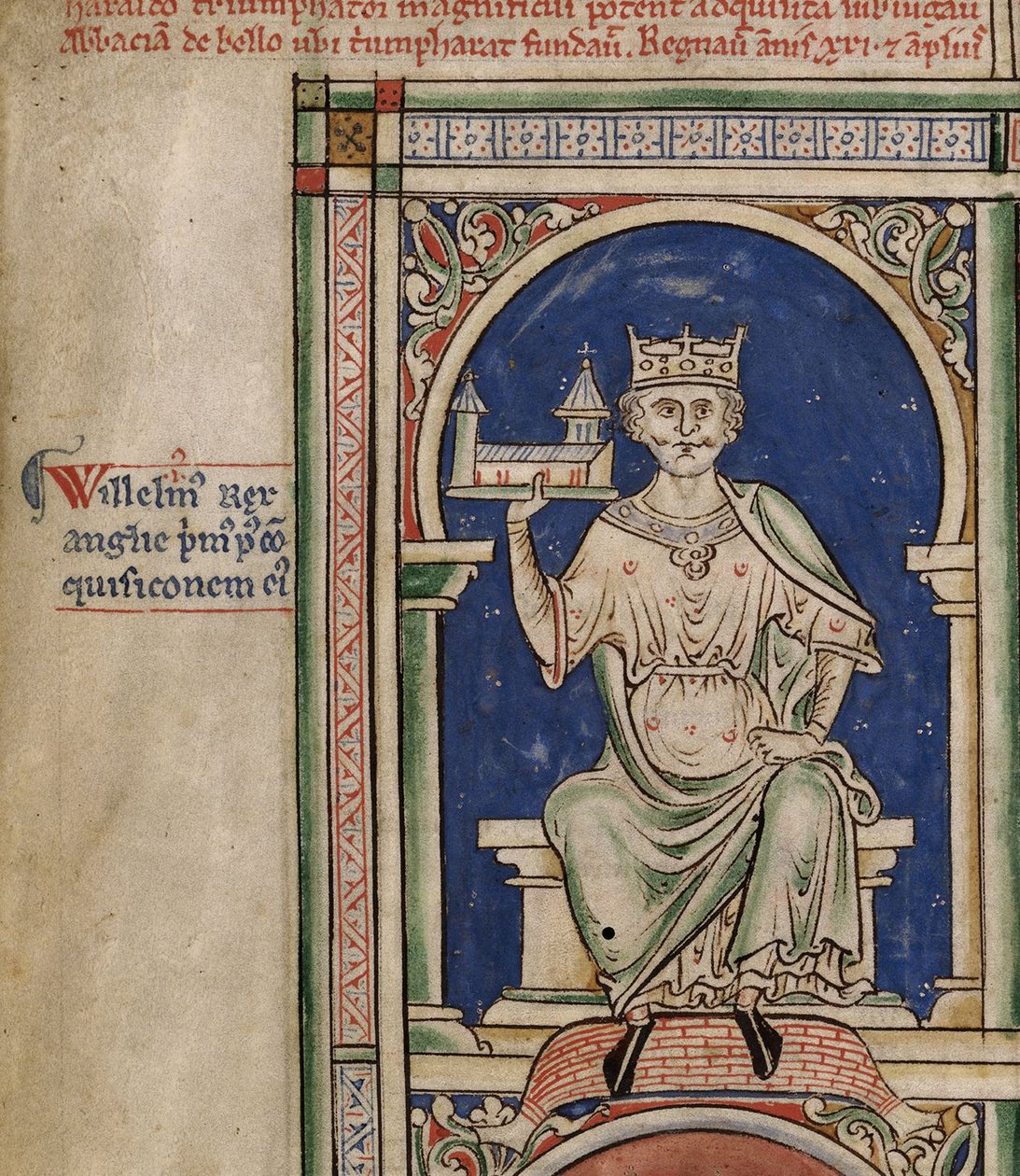 Guglielmo I dalla Historia Anglorum, Chronica majora da Matthew Paris