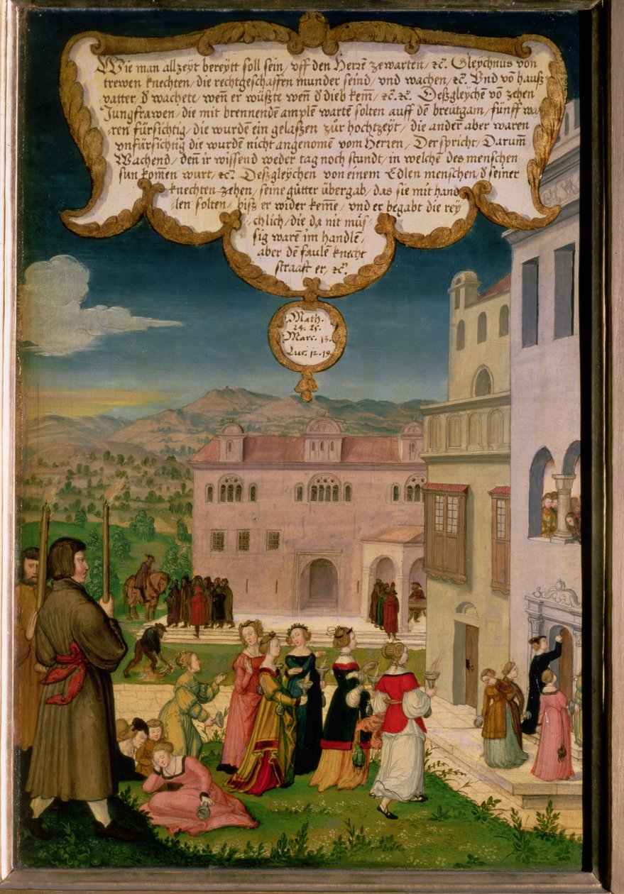 La parabola delle vergini sagge e stolte, sezione del pannello dell