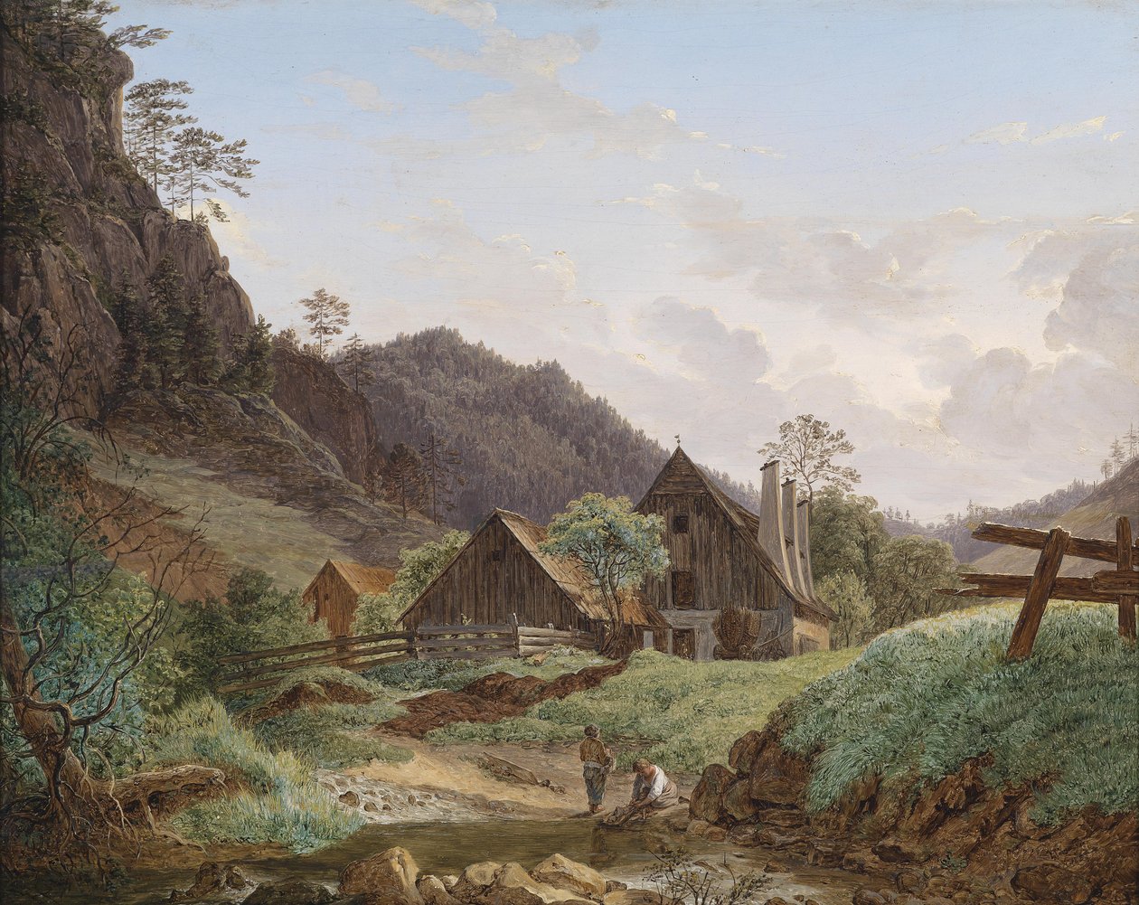 Fucina di ferro a Gutenstein da Matthias Rudolf Toma