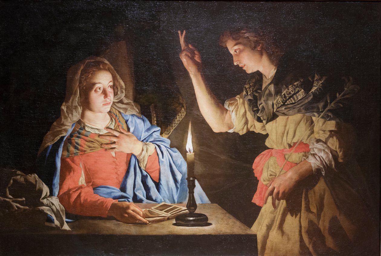 Annunciazione da Matthias (c.1600 p.1650) Stomer