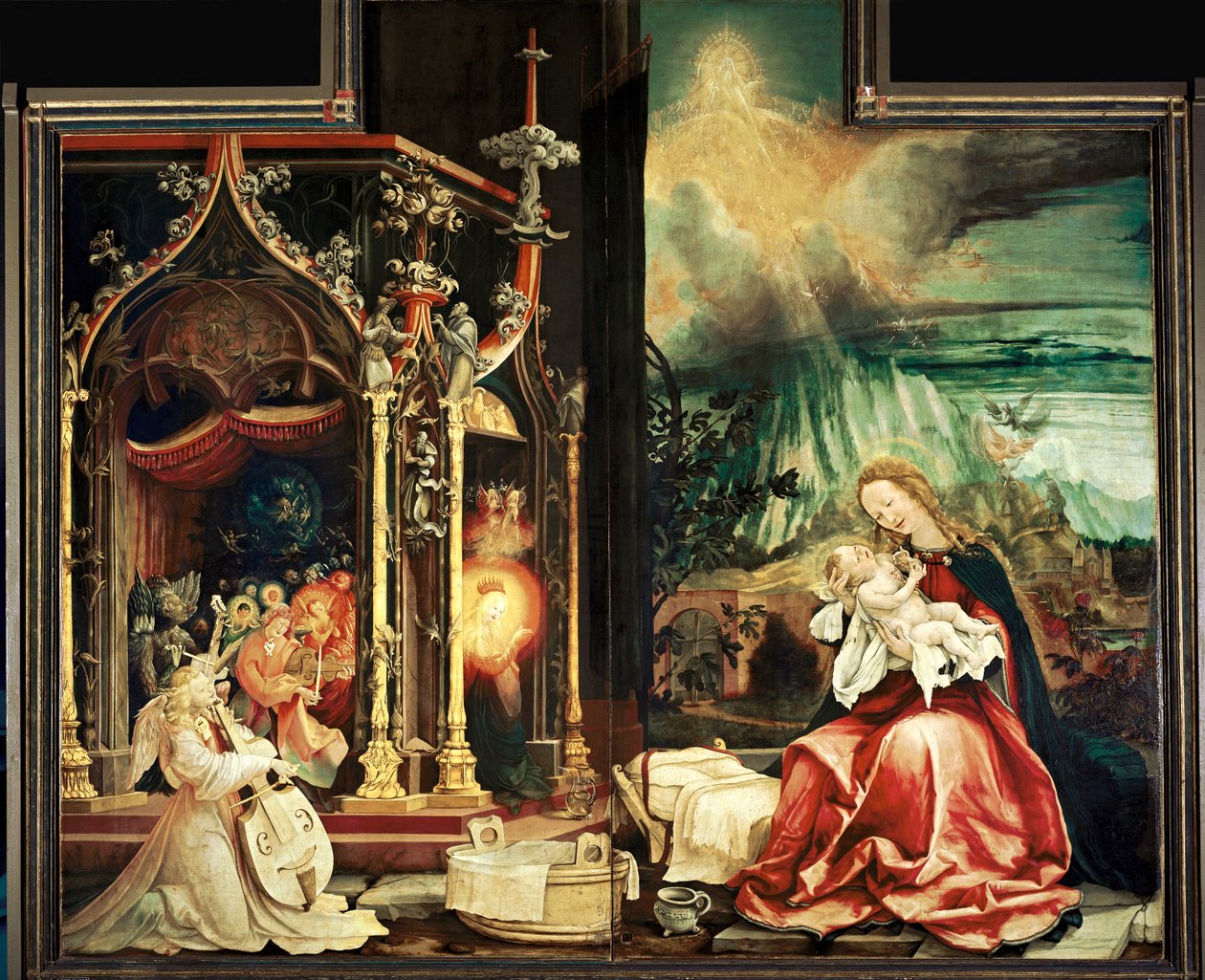 Concerto degli angeli (dipinto su legno di tiglio) da Matthias Gruenewald