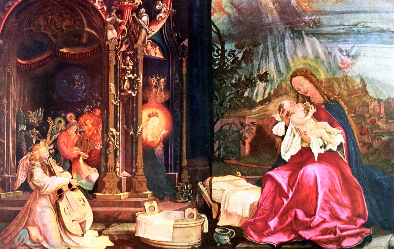 La Natività degli Antonini di Isenheim da Matthias Gruenewald