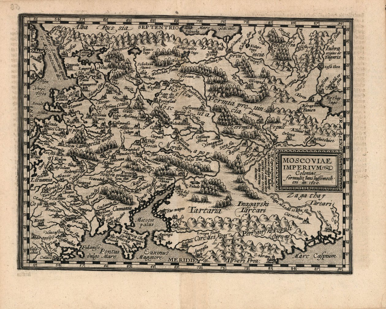 Moscoviae Imperium, 1600 da Matthias Quad